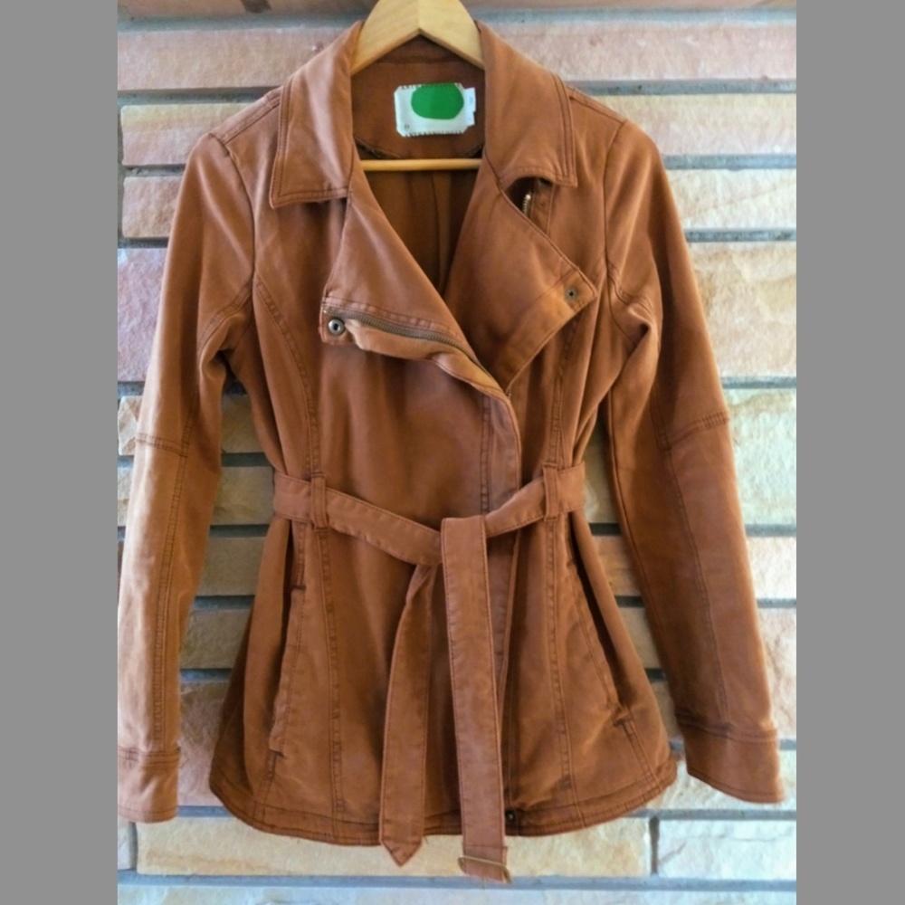 Anthropologie Everyday Belted Moto Jacket in Cedar